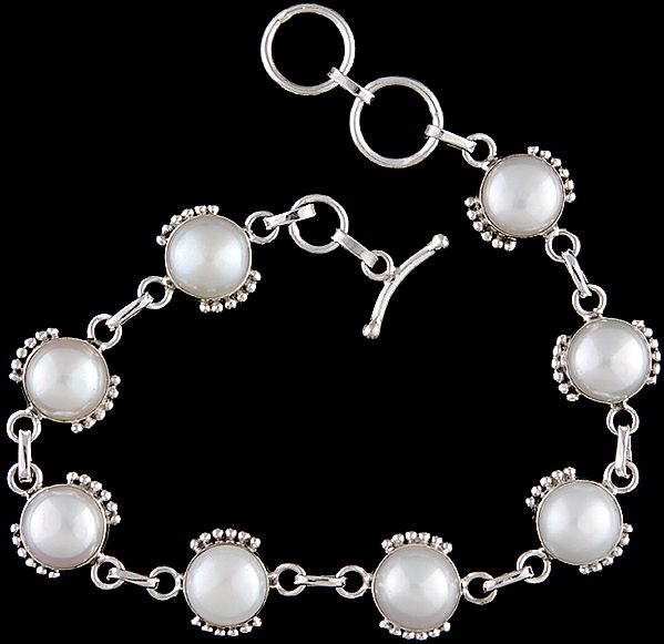 Pearl Bracelet with Attached Sterling Grains