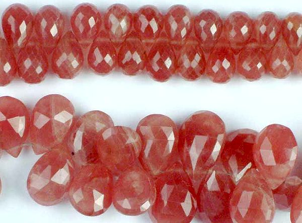 Rhodochrosite Faceted Drops