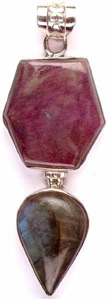 Ruby and Labradorite Pendant
