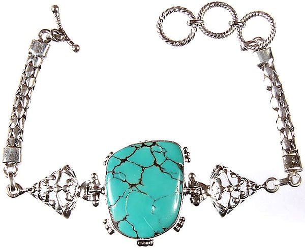 Spider's Web Turquoise Bracelet