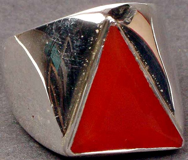 Triangular Carnelian Ring