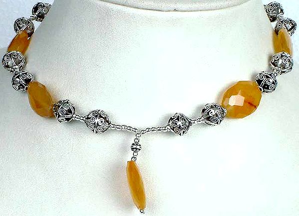 Yellow Chalcedony Necklace