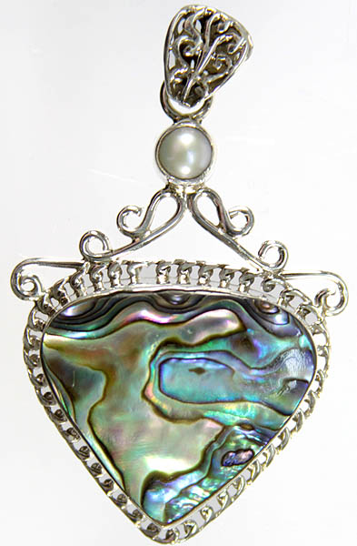 Abalone and Pearl Pendant