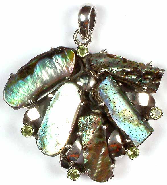 Abalone Pendant with Citrine