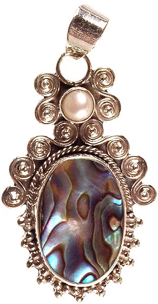 Abalone Pendant with Pearl