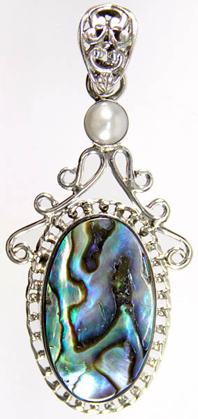 Abalone Pendant with Pearl