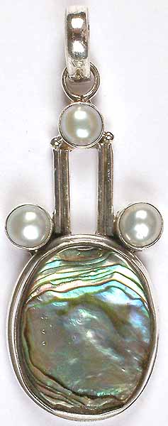 Abalone Pendant with Pearls
