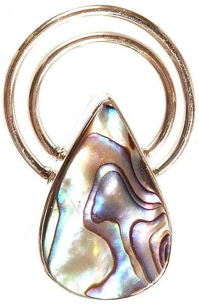 Abalone Teardrop Pendant with Spiral