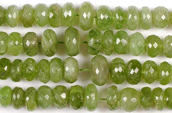 Afghani Peridot Faceted Rondells