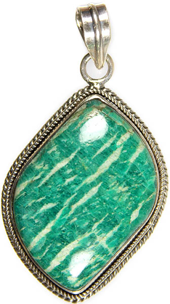 Amazonite with Garnet Pendant