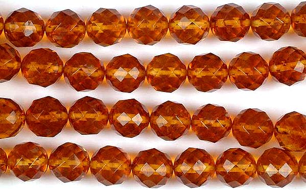 Amber Faceted Balls