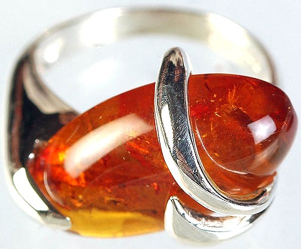 Amber Finger Ring