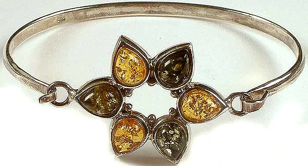 Amber Flower Bracelet