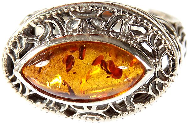 Amber Marquis Ring