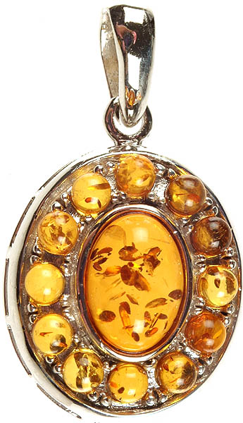 Amber Oval Pendant