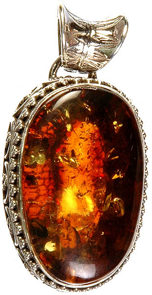 Amber Oval Pendant