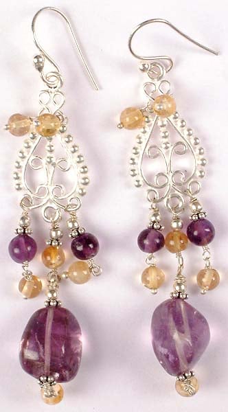 Amethyst and Citrine Chandeliers