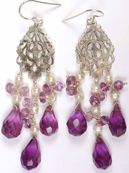 Amethyst and Pearl Chandeliers
