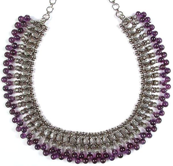 Amethyst Beaded Necklace from Ratangarh
