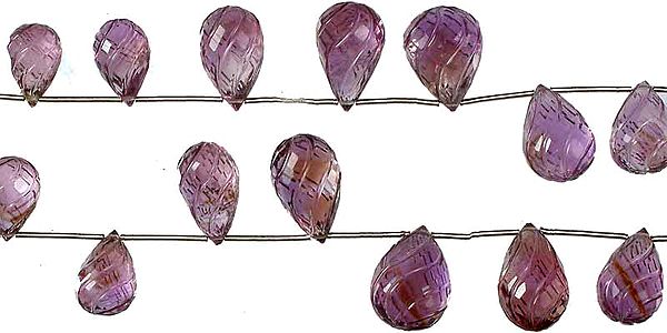 Amethyst Carved Drops