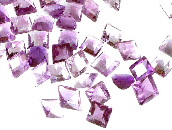 Amethyst mm Squares (Price Per 6 Pieces) | Purple Amethyst Gemstone Beads