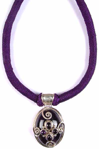 Amethyst Necklace with Matching Cord