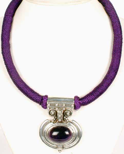 Amethyst Necklace with Matching Thread
