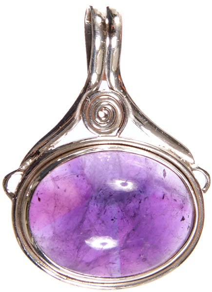 Amethyst Pendant with Spiral