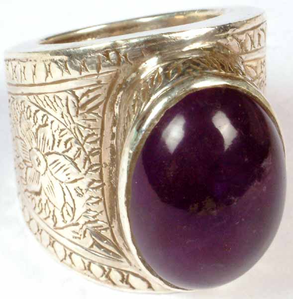 Amethyst Ring of Afghan Inspiration
