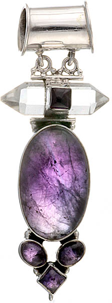Amethyst with Crystal Pendant
