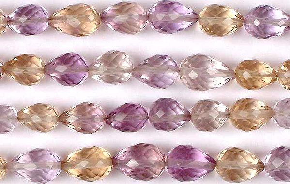 Ametrine Faceted Straight Drilled Drops