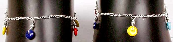 Anklets with Colorful Dangling Wheels