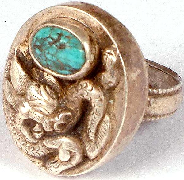Antiquated Dragon Turquoise Ring