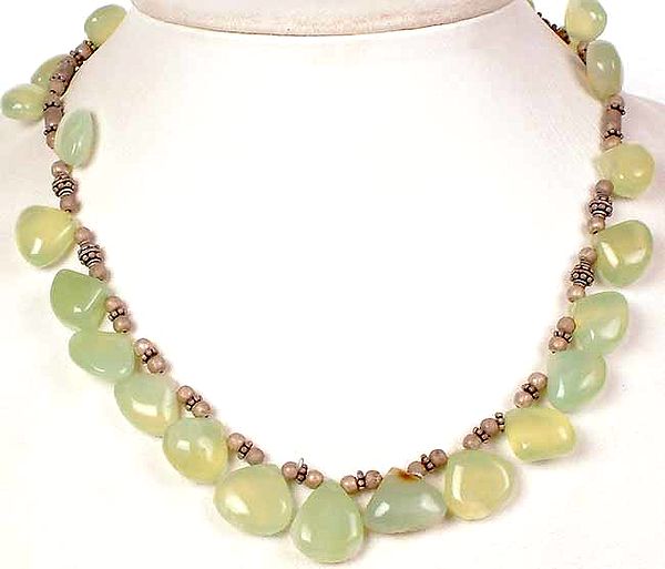 Antiquated Necklace of Chalcedony Briolettes