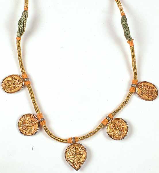 Antiquated Necklace with Tantric Amulets