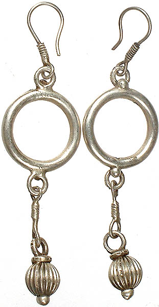 Antiquated Sterling Hoop Earrings