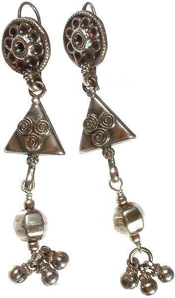 Antiquated Sterling Tribal Earrings
