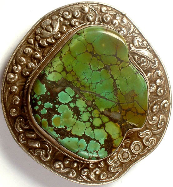 Antiquated Turquoise Belt Buckle