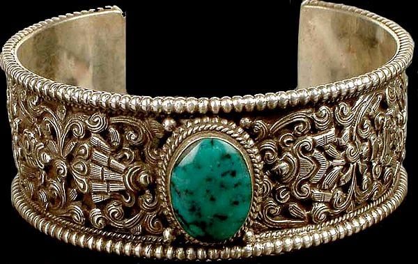 Auspicious Ashtamangala Bracelet with Turquoise