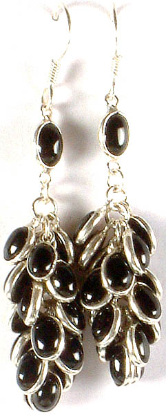 Black Onyx Bunch Earrings