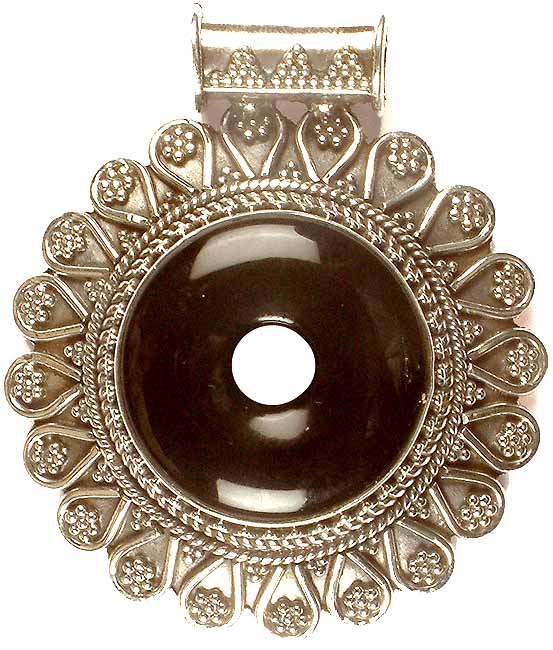 Black Onyx Donut Pendant