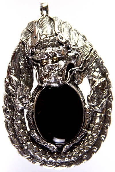 Black Onyx Dragon Pendant