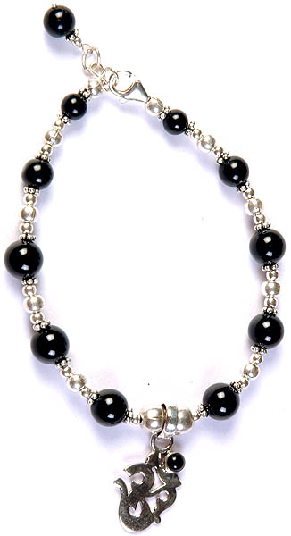 Black Onyx Om (AUM) Bracelet