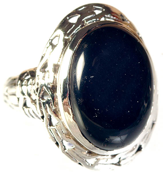 Black Onyx Oval Ring