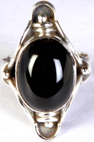 Black Onyx Oval Ring