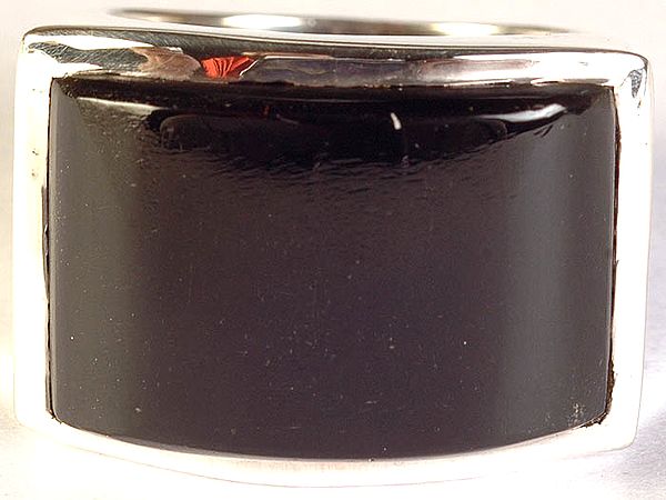 Curved Black Onyx Ring