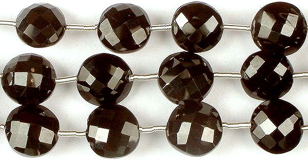 Black Spinel Faceted Circles