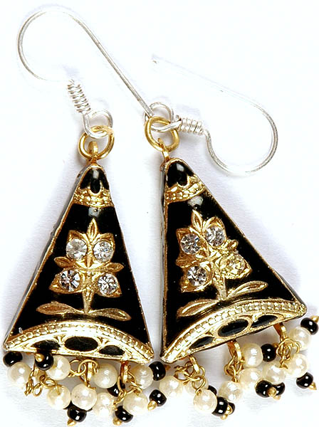 Black Triangular Earrings