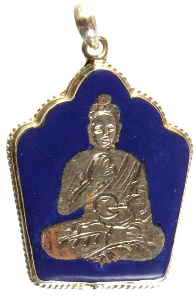 Blessing Buddha Inlay Pendant