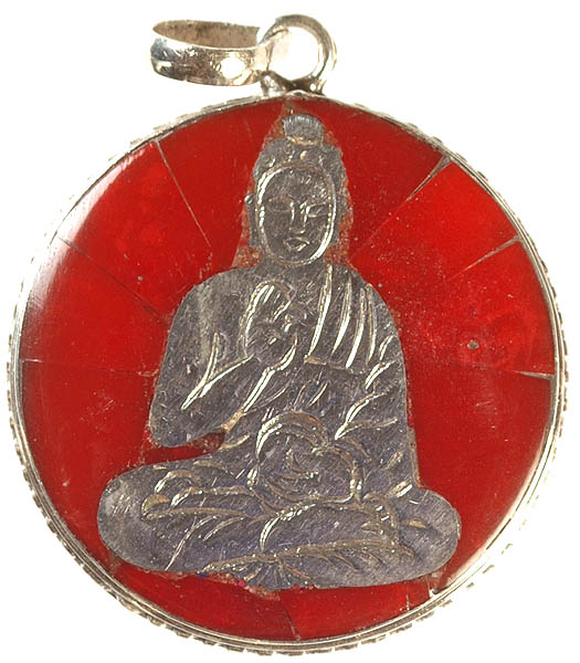 Blessing Buddha Inlay Pendant